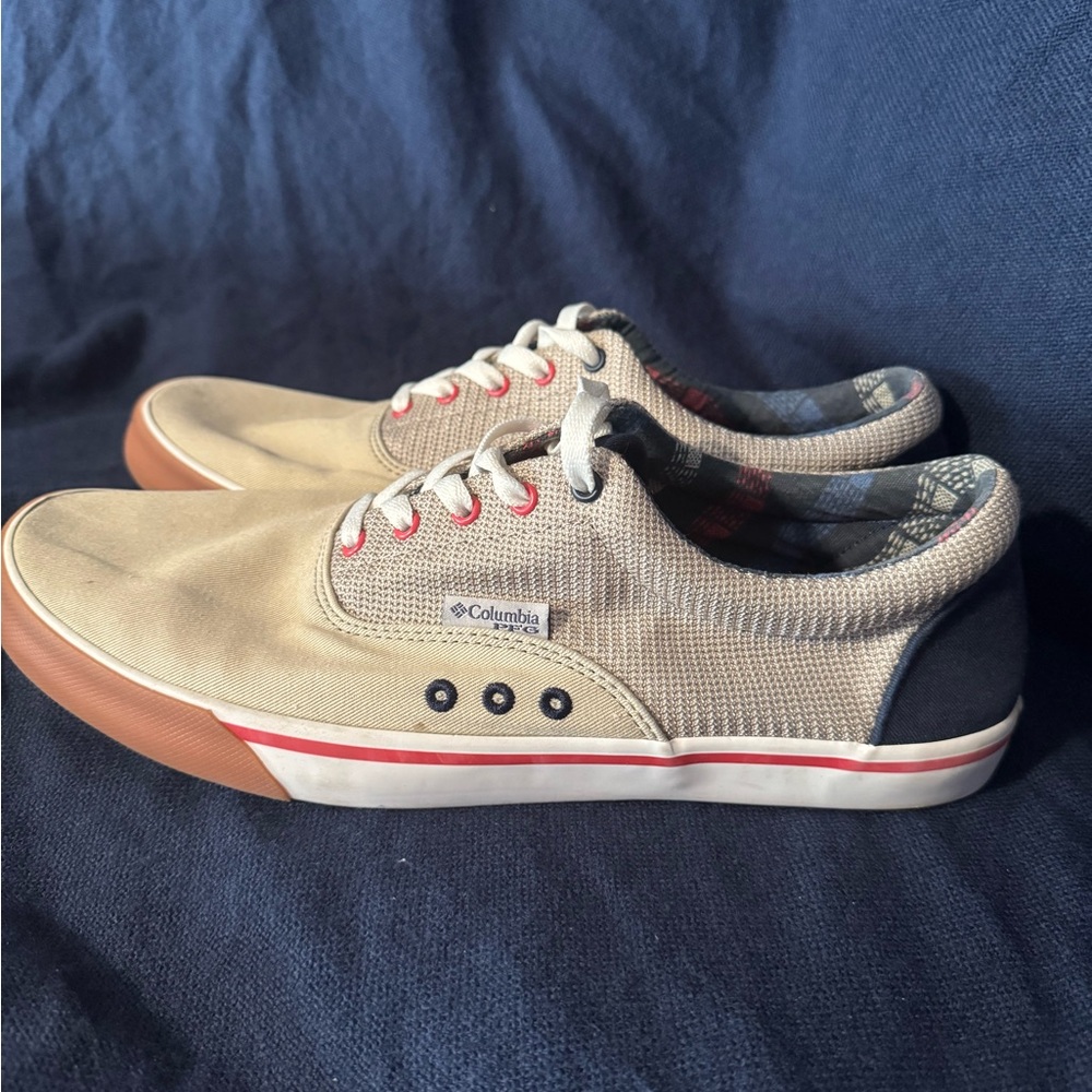 Columbia Men's Beige And Navy Sneakers View 4